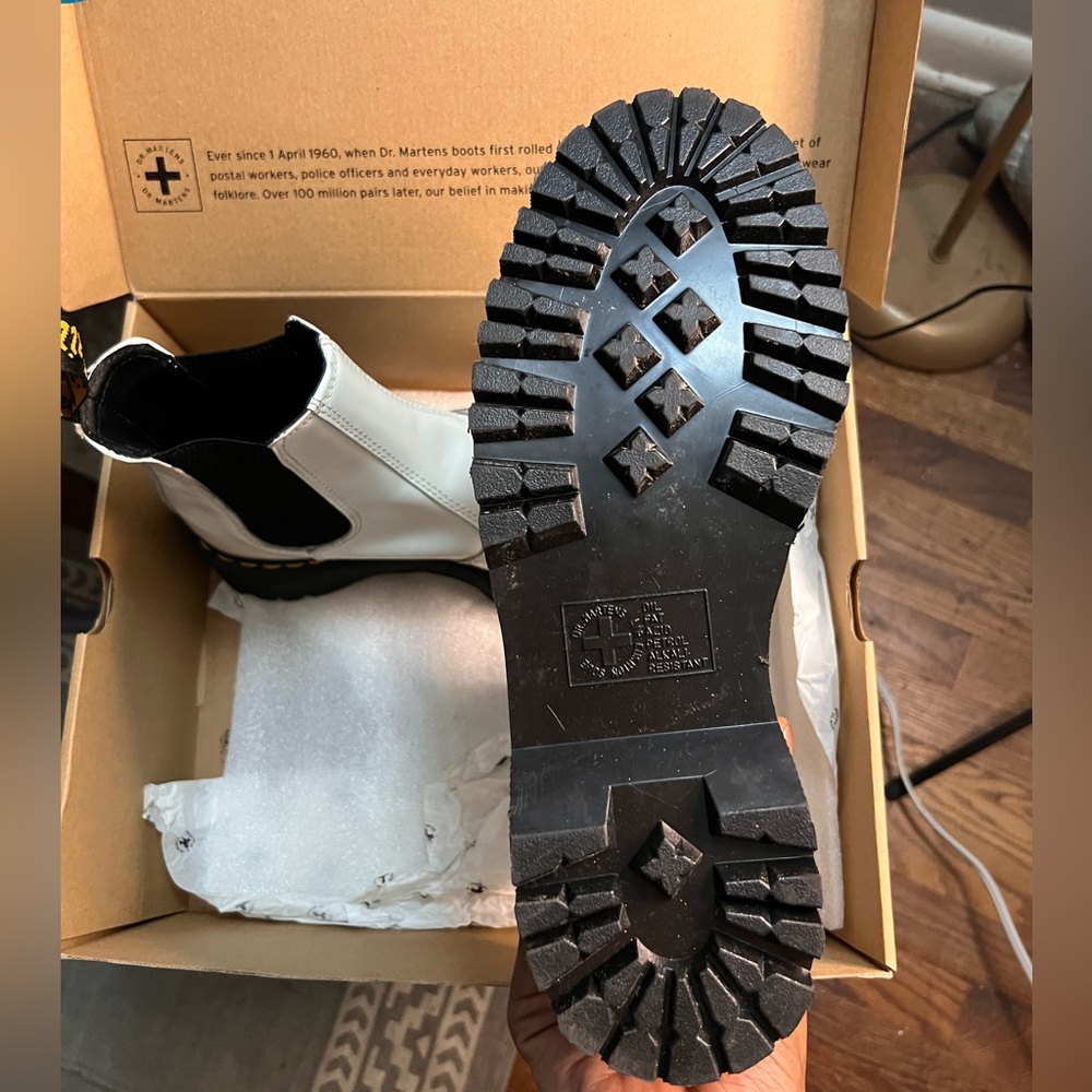 Dr.Martens Leather Platform Chelsea Boots - Picture 7 of 12